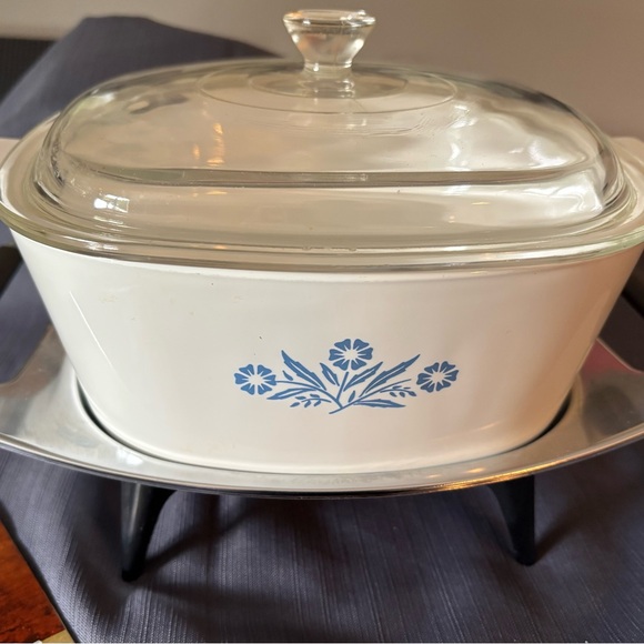 Vintage corningware dish with warming serving tray - Picture 4 of 7